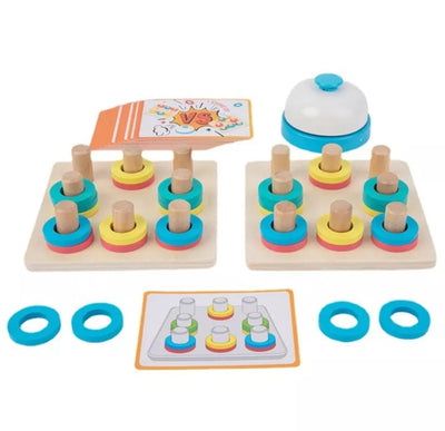 Juego De Encaje Madera Figuras Geométricas Competencia Niños