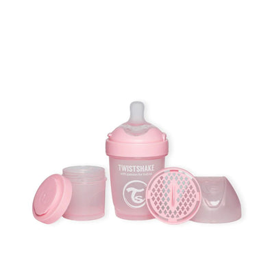 Mamadera Anticólico Twistshake Double Pro 180ml Rosa