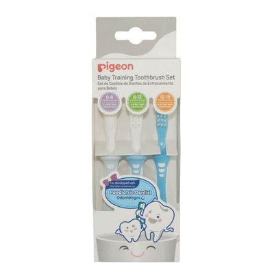 Set Cepillo Dental Pigeon 3 Etapas Aprendizaje Celeste