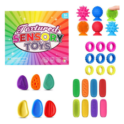 Kit Sensorial Visual Táctil Antiestrés Multitexturas Niños