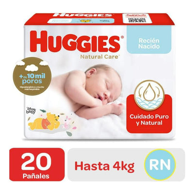 Pañales Huggies Natural Care Rn 40 Unid Recién Nacido (rn) Sin Género