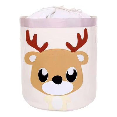 Organizador Redondo-cesta Juguetes Diseños Animalitos Niños