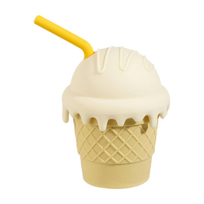 Vaso Con Bombilla Estilo Barquillo- Helado Silicona