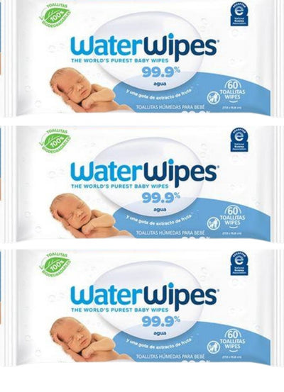 Toallas Húmedas Water Wipes Pack (3 Paq X 60 Und)