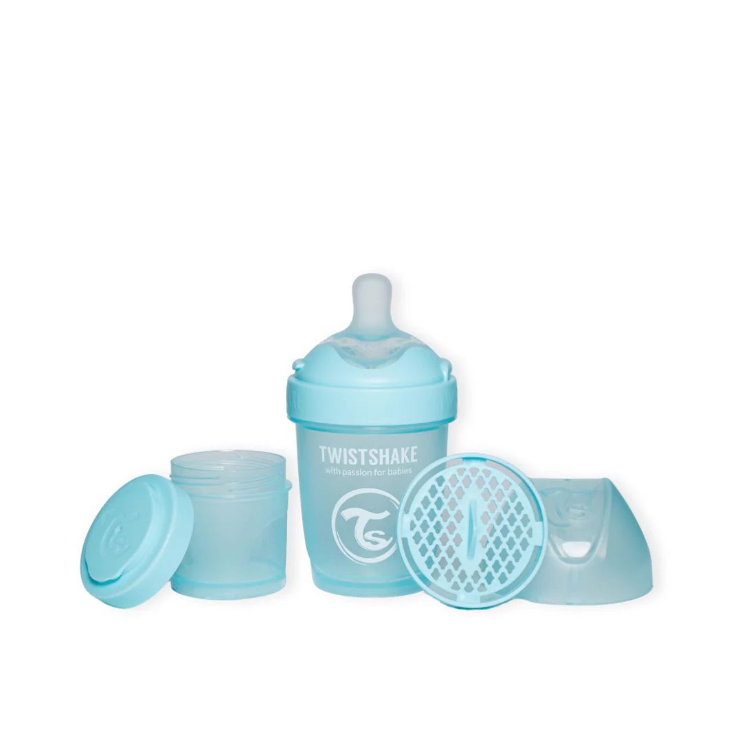 Mamadera Anticólico Twistshake Double Pro 180ml Celeste