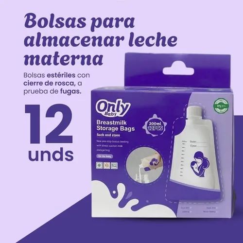 Bolsas De Almacenamiento Leche Materna Tapa Con Rosca 200ml