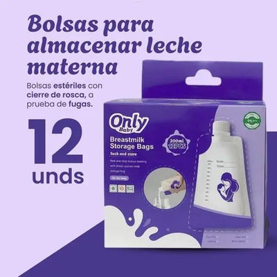 Bolsas De Almacenamiento Leche Materna Tapa Con Rosca 200ml