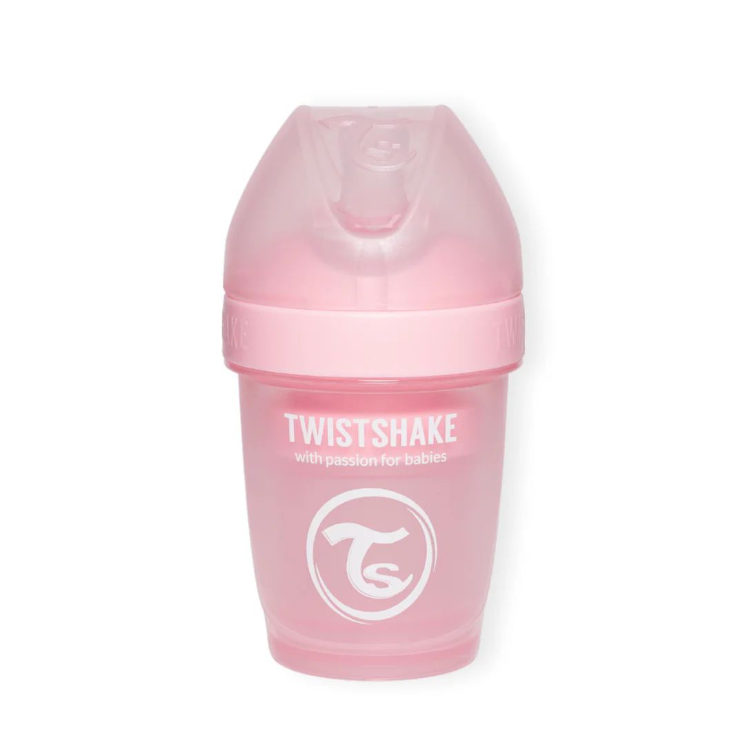 Mamadera Anticólico Twistshake Double Pro 180ml Rosa