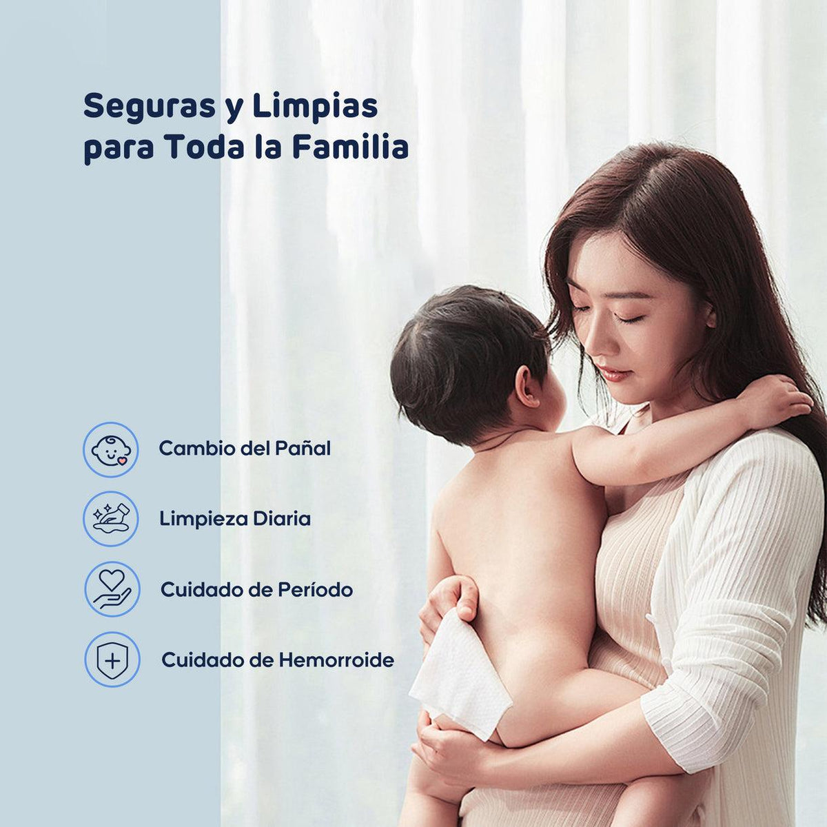 Toalla Humedas Aiwibi 99,91% Agua Tirar Wc Biodegradable