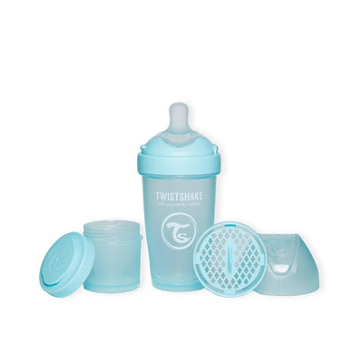 Mamadera Anticólico Twistshake Double Pro 260ml Celeste