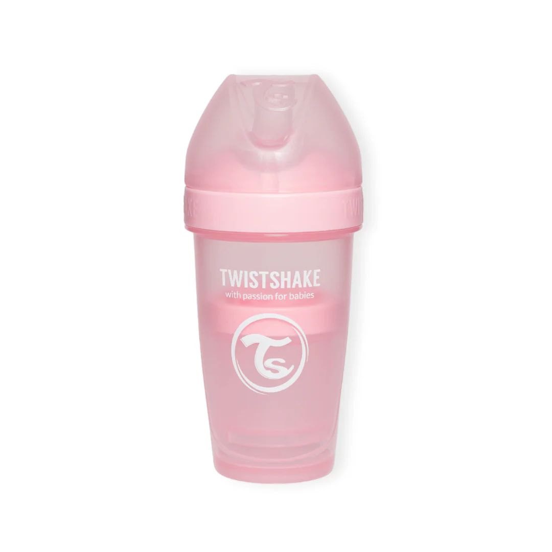 Mamadera Anticólico Twistshake Double Pro 260ml Rosado