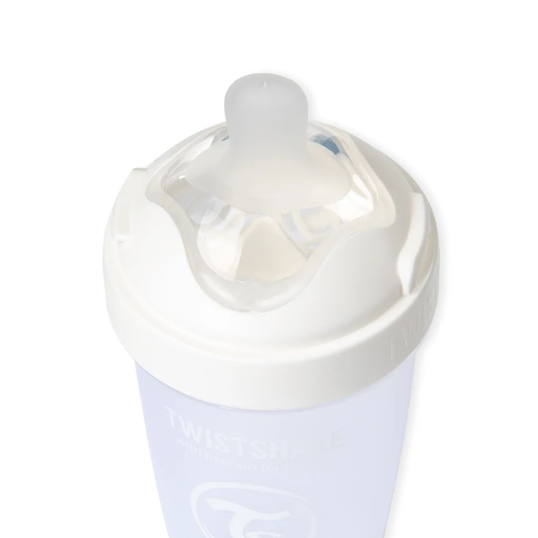Mamadera Anticólico Twistshake Double Pro 260ml Blanco