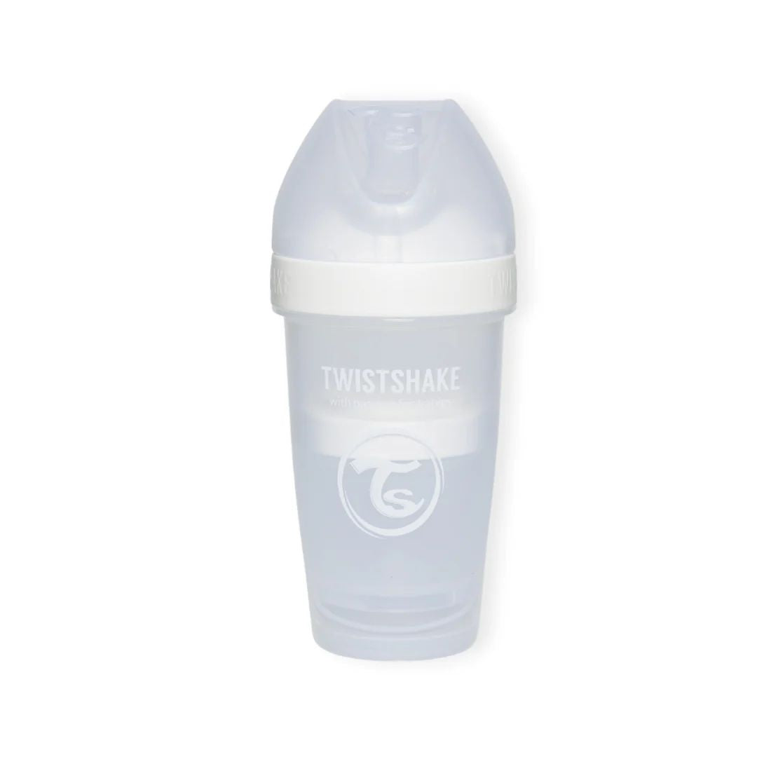Mamadera Anticólico Twistshake Double Pro 260ml Blanco
