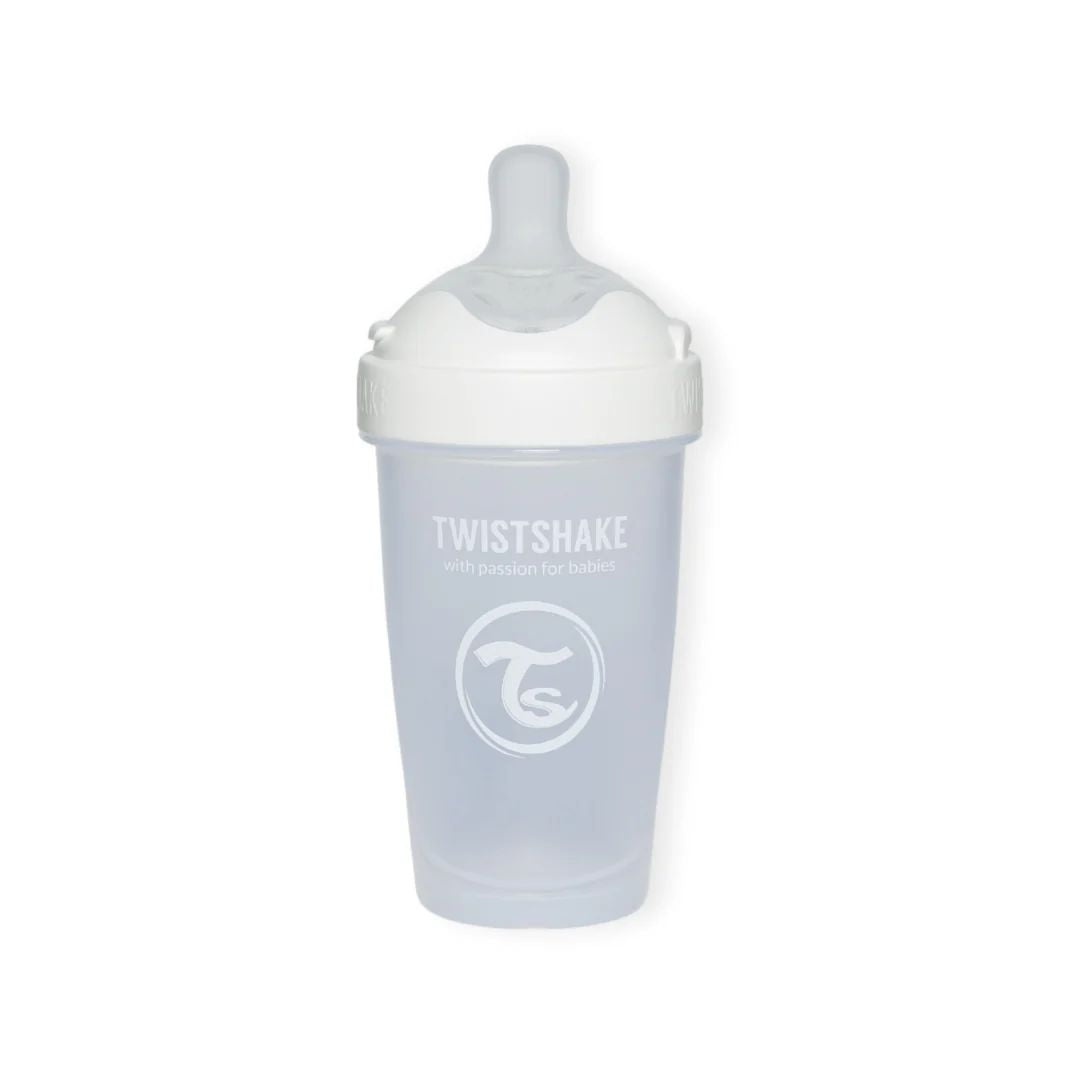 Mamadera Anticólico Twistshake Double Pro 260ml Blanco