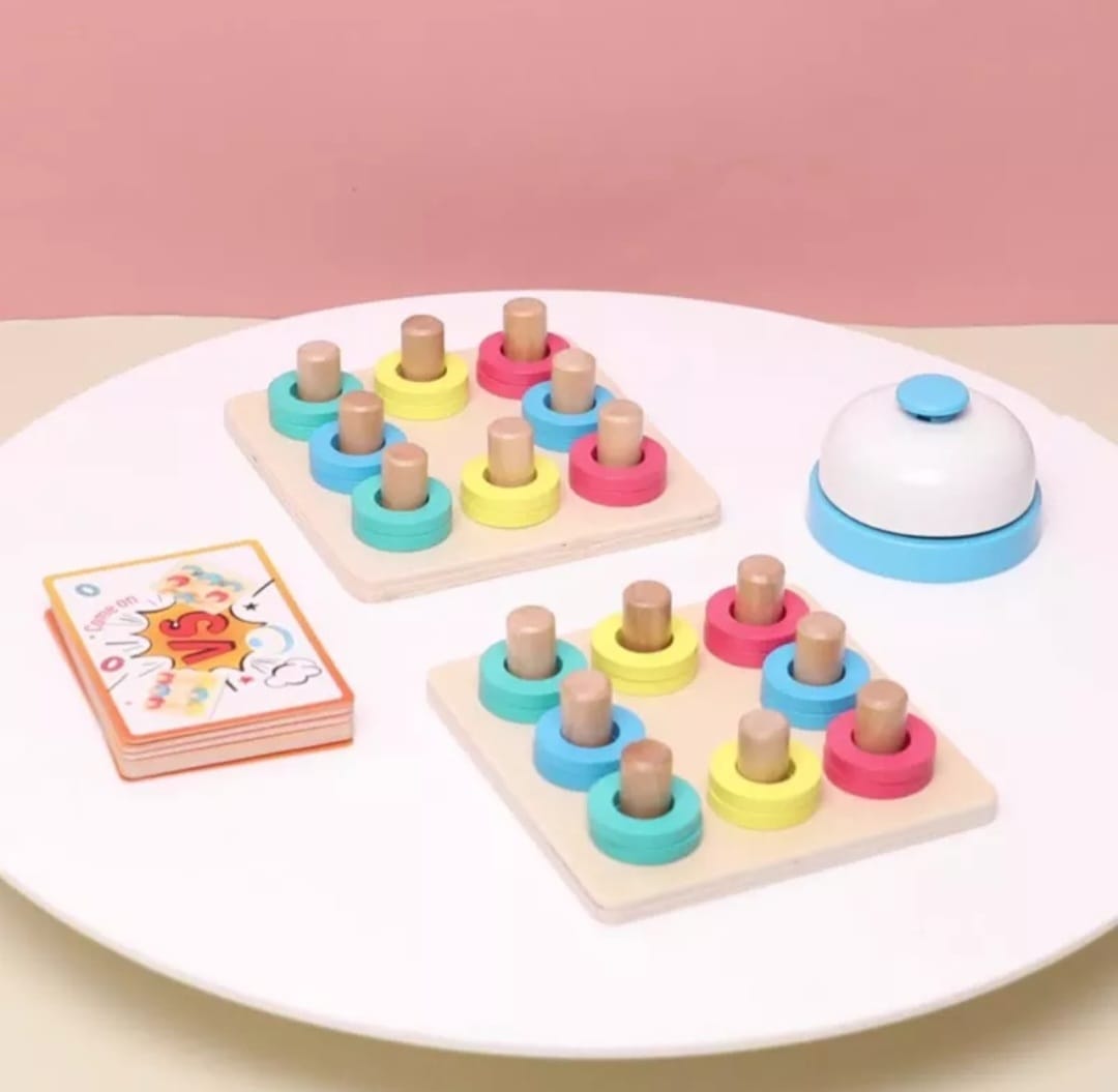 Juego De Encaje Madera Figuras Geométricas Competencia Niños
