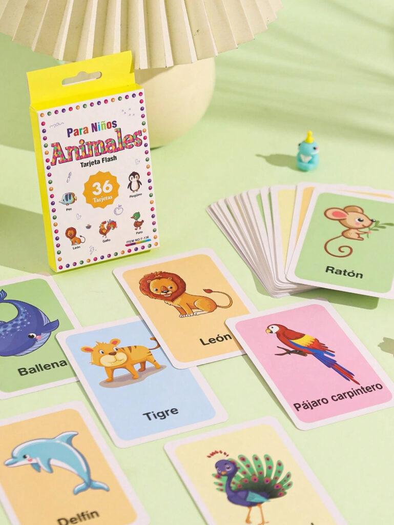 Set Tarjeta Aprendizaje Didáctico Imágenes Para Niños