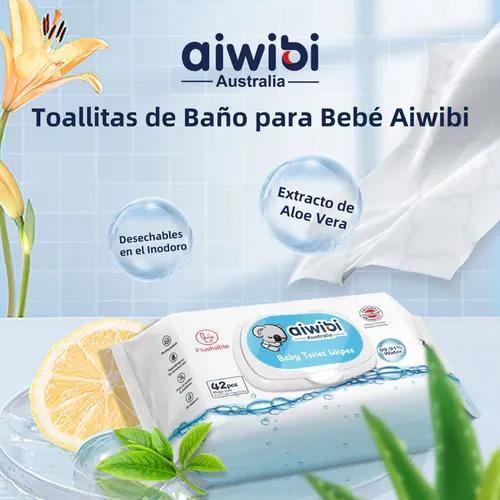 Toalla Humedas Aiwibi 99,91% Agua Tirar Wc Biodegradable