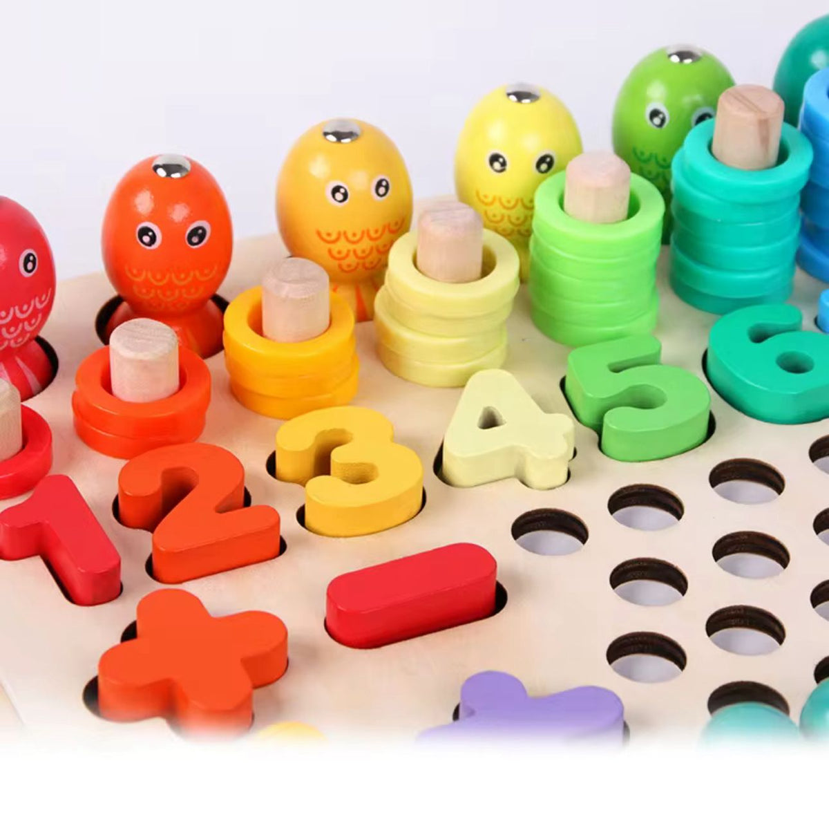 Tabla De Encaje - Pesca -clasificación Madera Niños