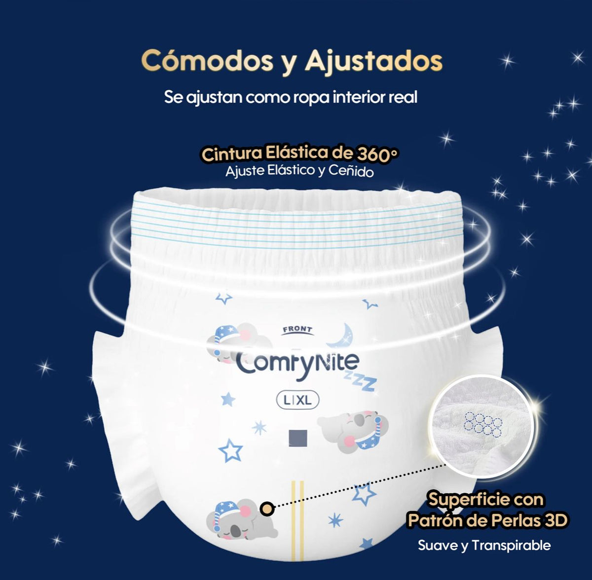 Pañal Calzoncitos Pants Nocturno Comfynite Aiwibi P/M