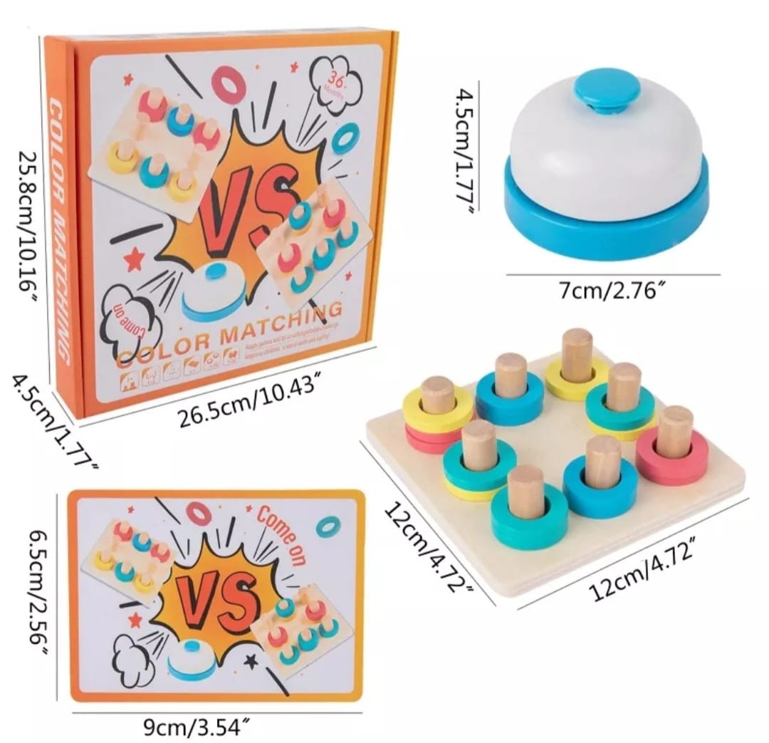 Juego De Encaje Madera Figuras Geométricas Competencia Niños