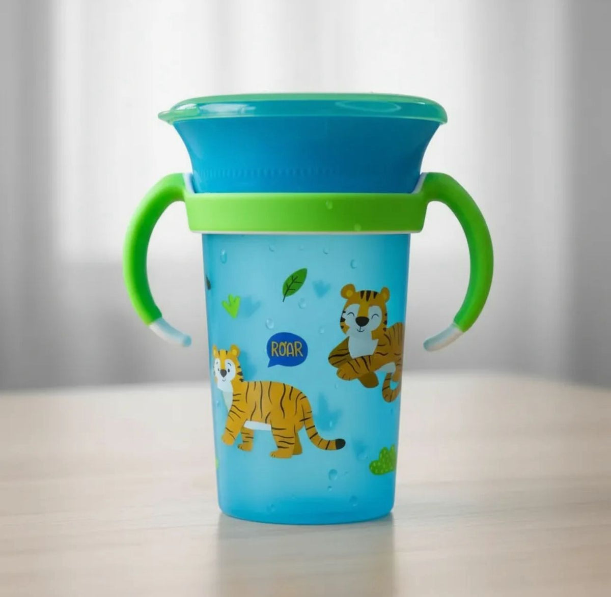 Vaso Con Asas Antiderrame 360º Para Niños Con Tapa