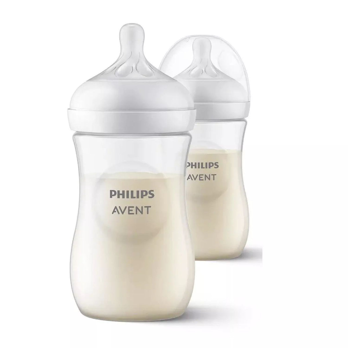 Pack 2 Mamadera Avent Natural Response 1m+ 260ml Traslúcido