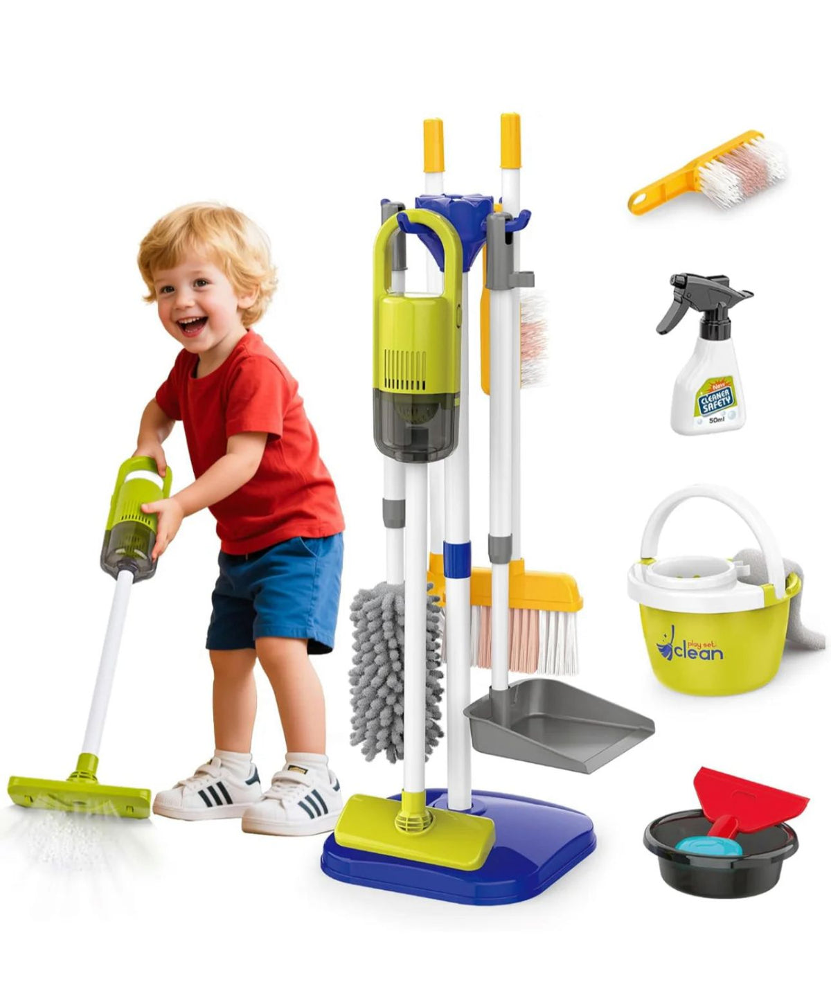 Juguete Limpieza Set De Aseo Didáctico Niños Con Aspiradora