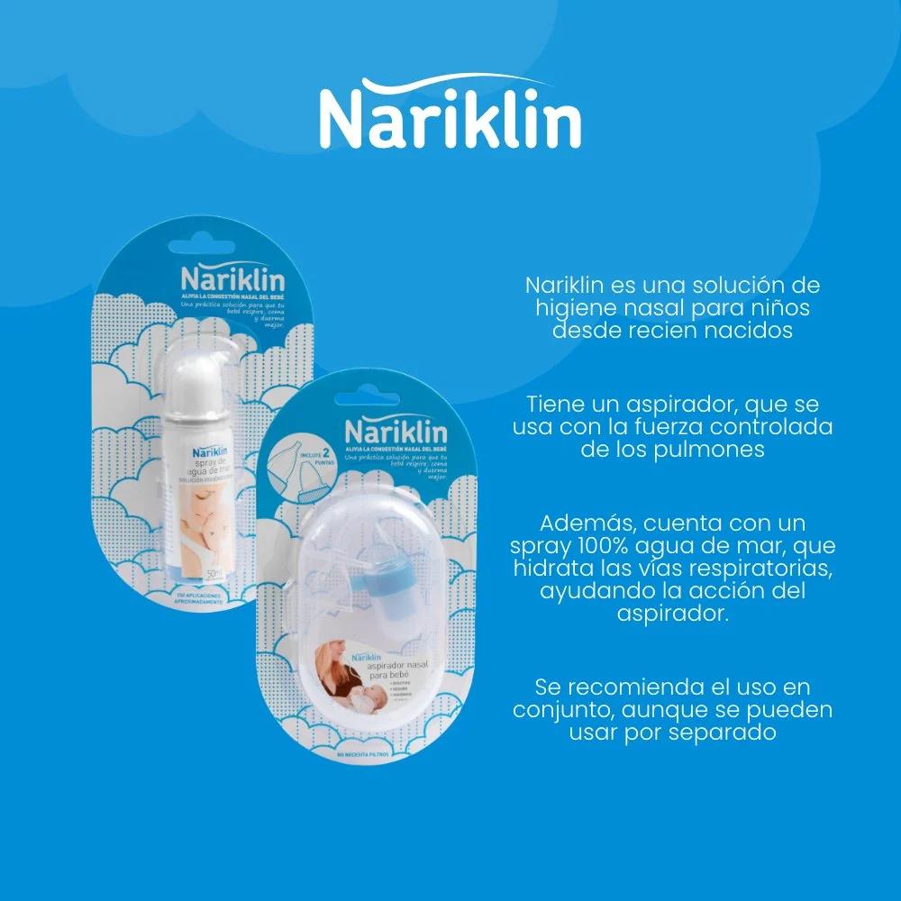 Pack Nariklin Aspirador Nasal Y Spray 100% Agua De Mar 50ml