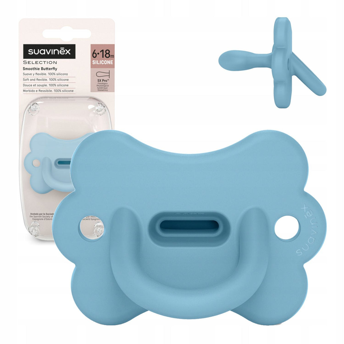 Chupete Suavinex Todo Silicona Butterfly 6-18 meses