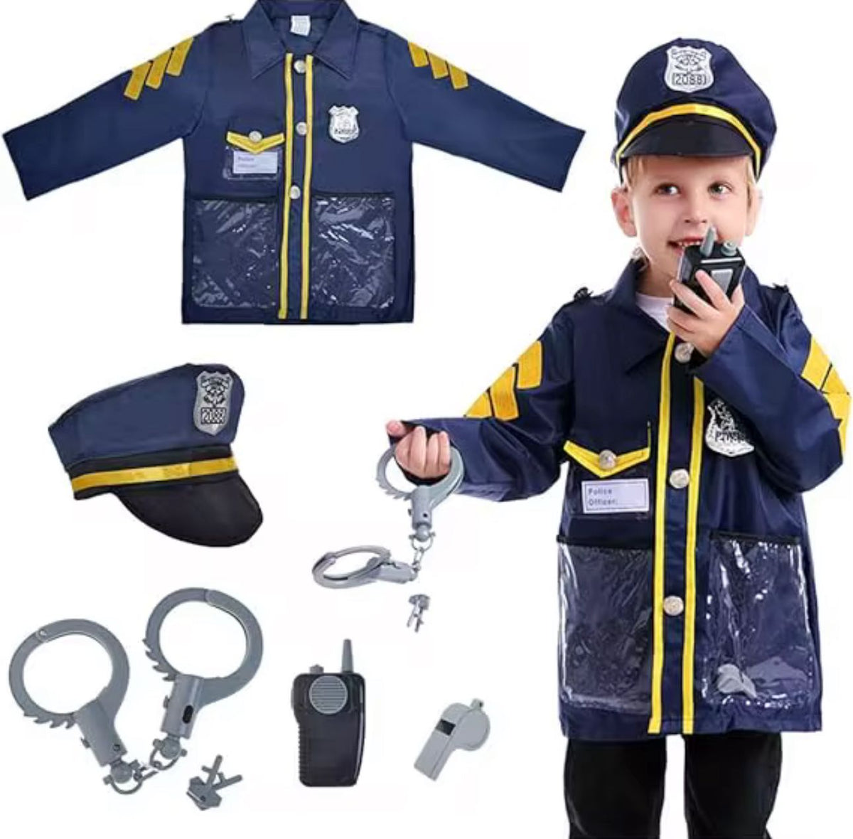 Disfraz Profesión U Oficio Policia Para Niños