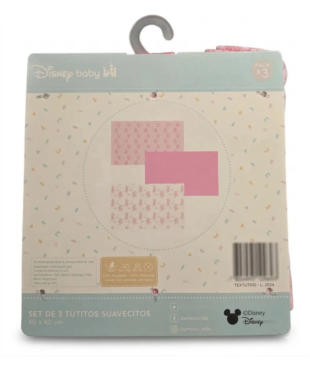 Tutos pack3 suavecitos minnie Bambino Rosado