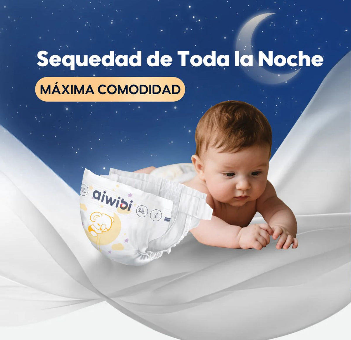Pañales Aiwibi Dulce Noche M 54 Und Mediano (M)