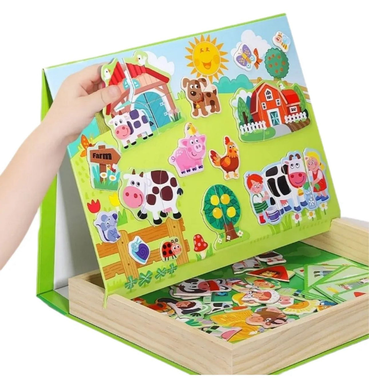 Juego Puzzle Imantado Animales De La Granja Didactico