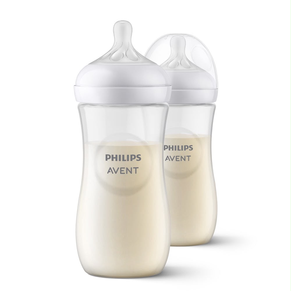 Pack 2 Mamadera Avent Natural Response 330ml Traslúcido