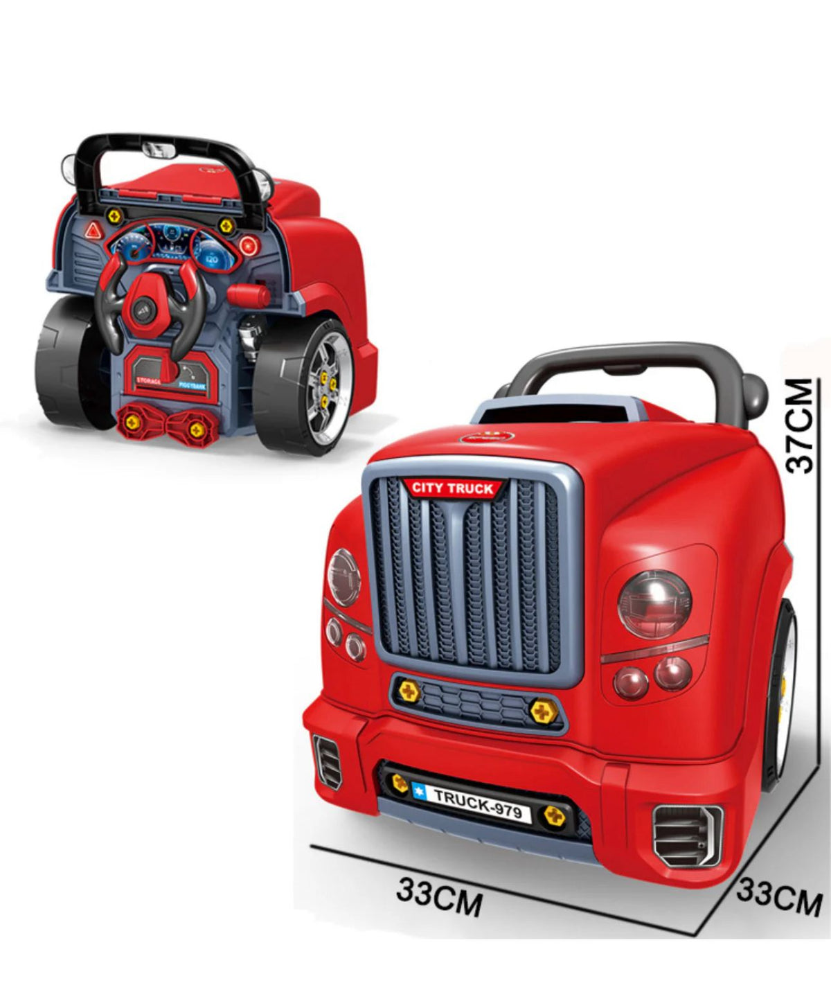 Juego Rol Mecánico Camión Rojo Armable Niños