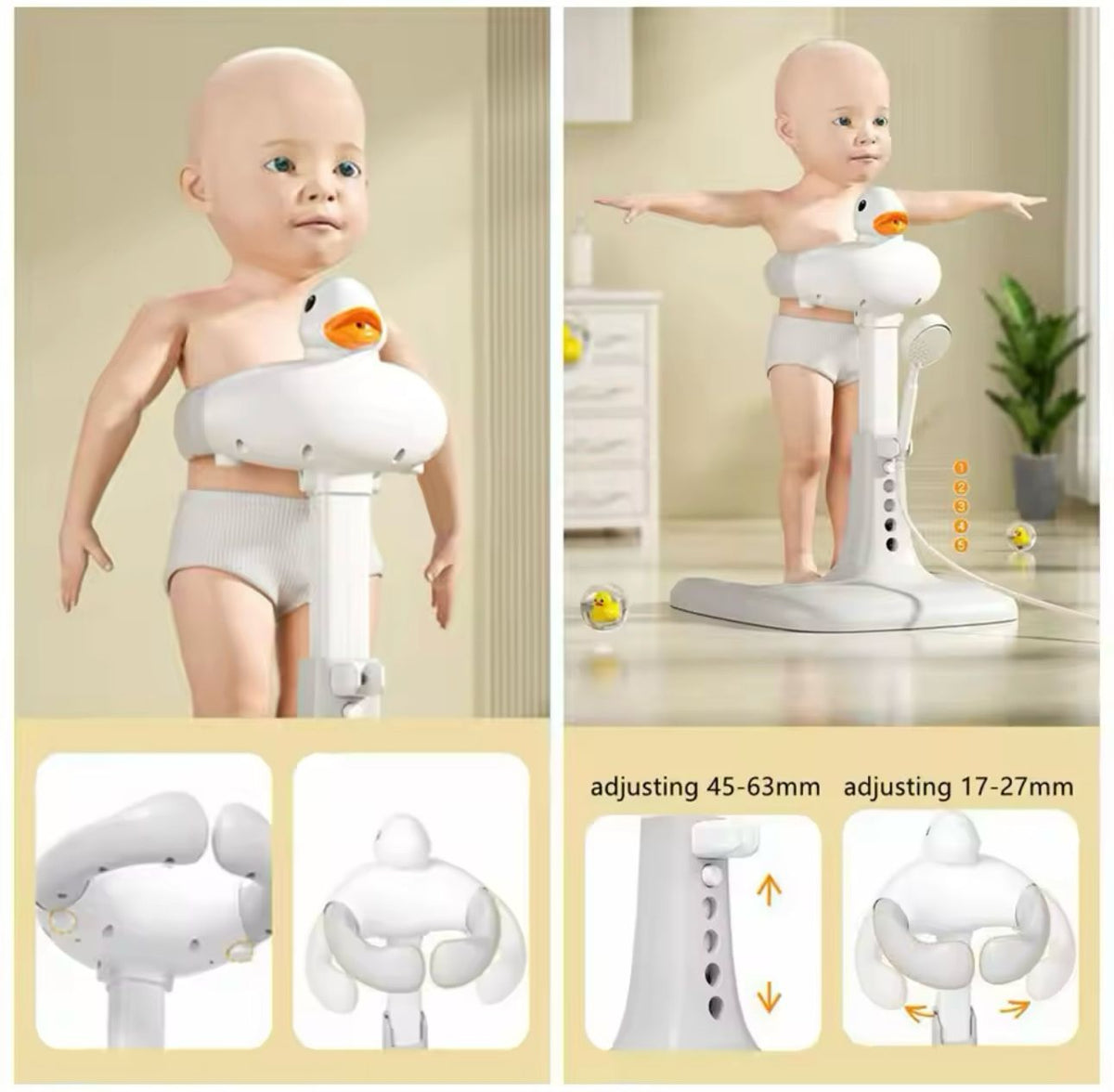 Soporte Para Ducha Baño Bebe- Niños De Pie Antideslizante
