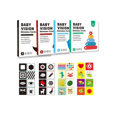 Set Tarjeta Estimulación Visual Cognitivas Bebé 0 -36 Meses