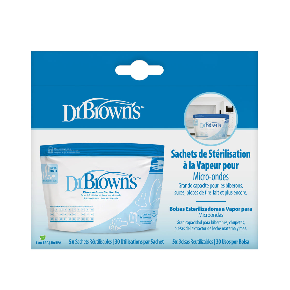 Bolsas Para Esterilizar Al Microondas 5un Dr. Brown's