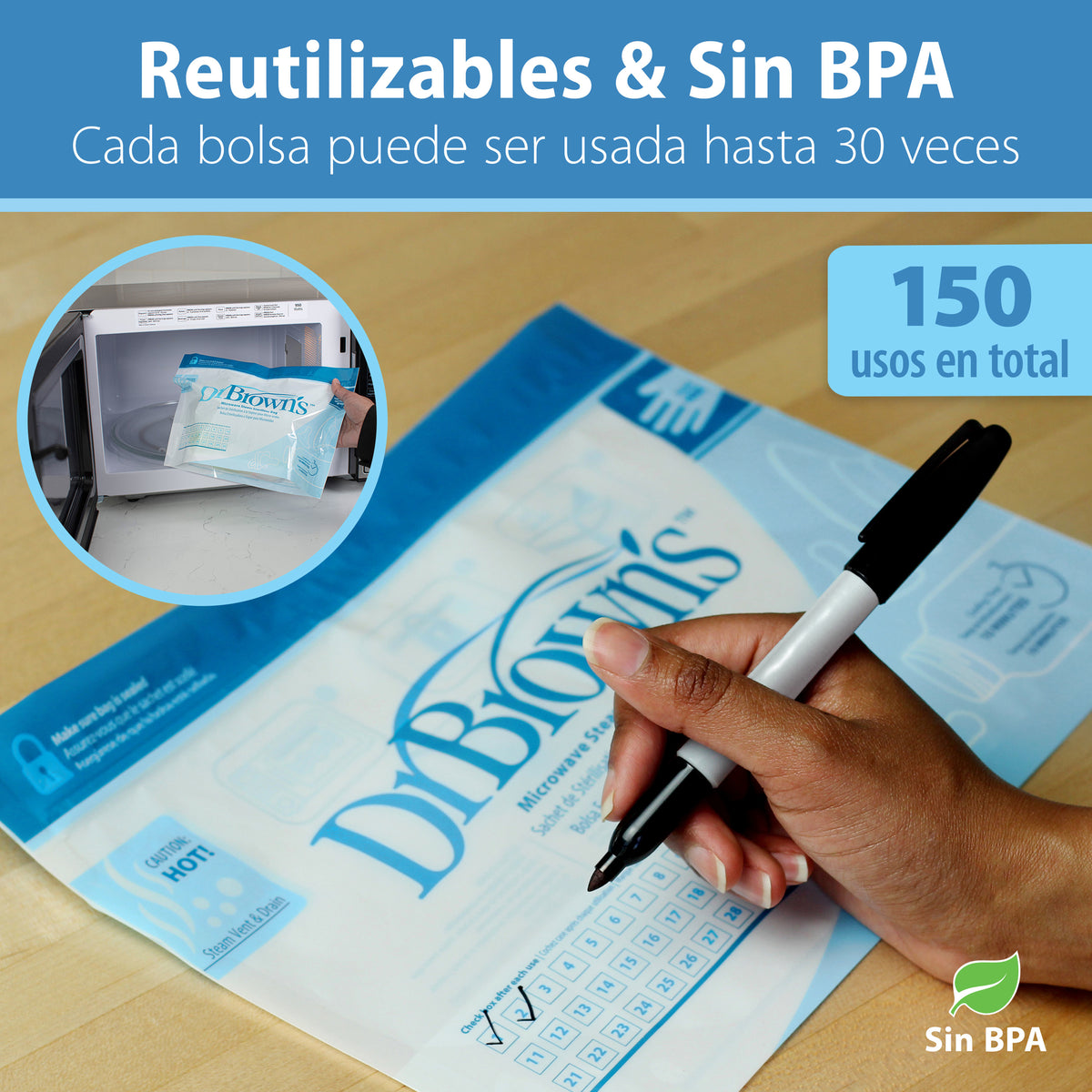 Bolsas Para Esterilizar Al Microondas 5un Dr. Brown's