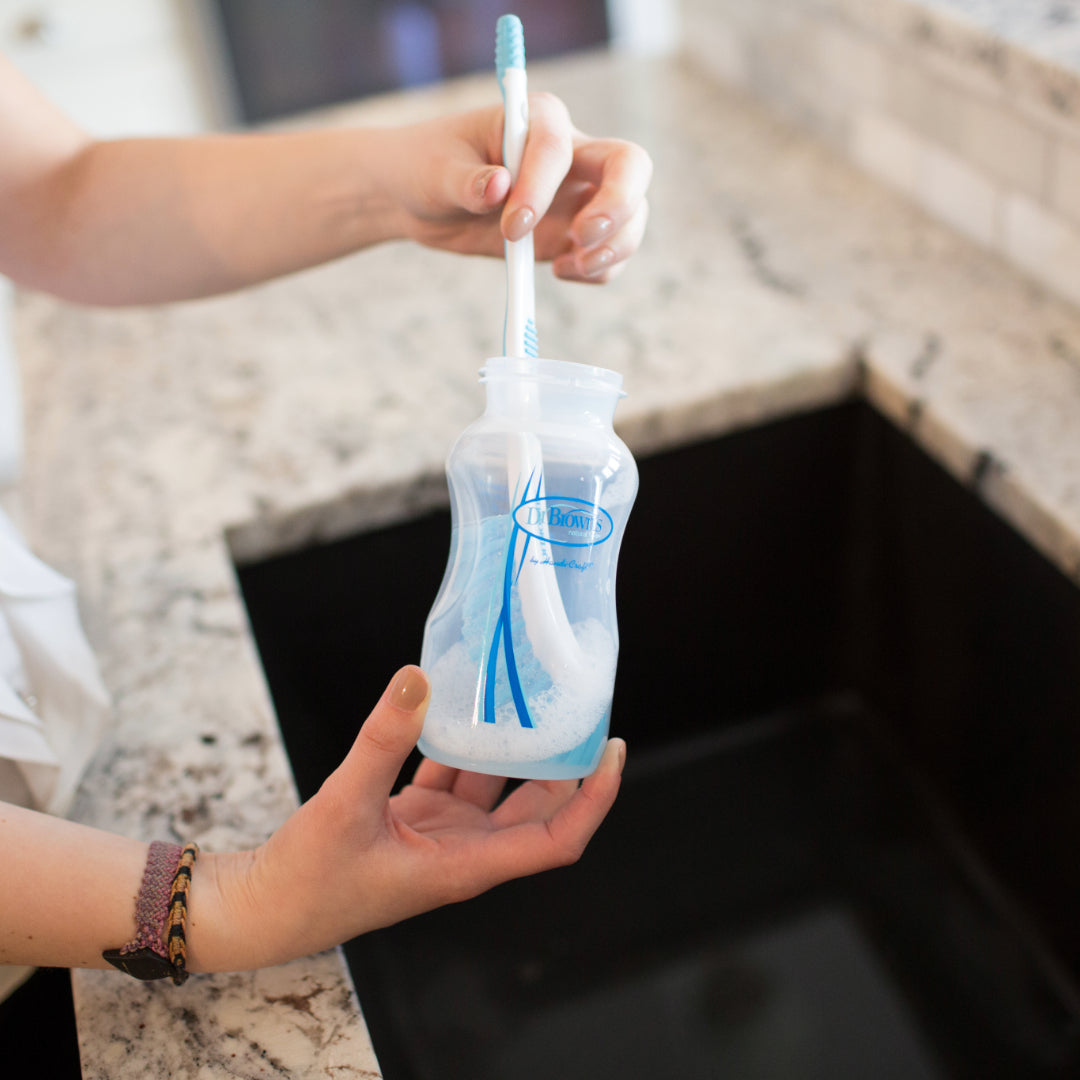 Cepillo limpiador para botellas y mamaderas Dr. Brown's azul