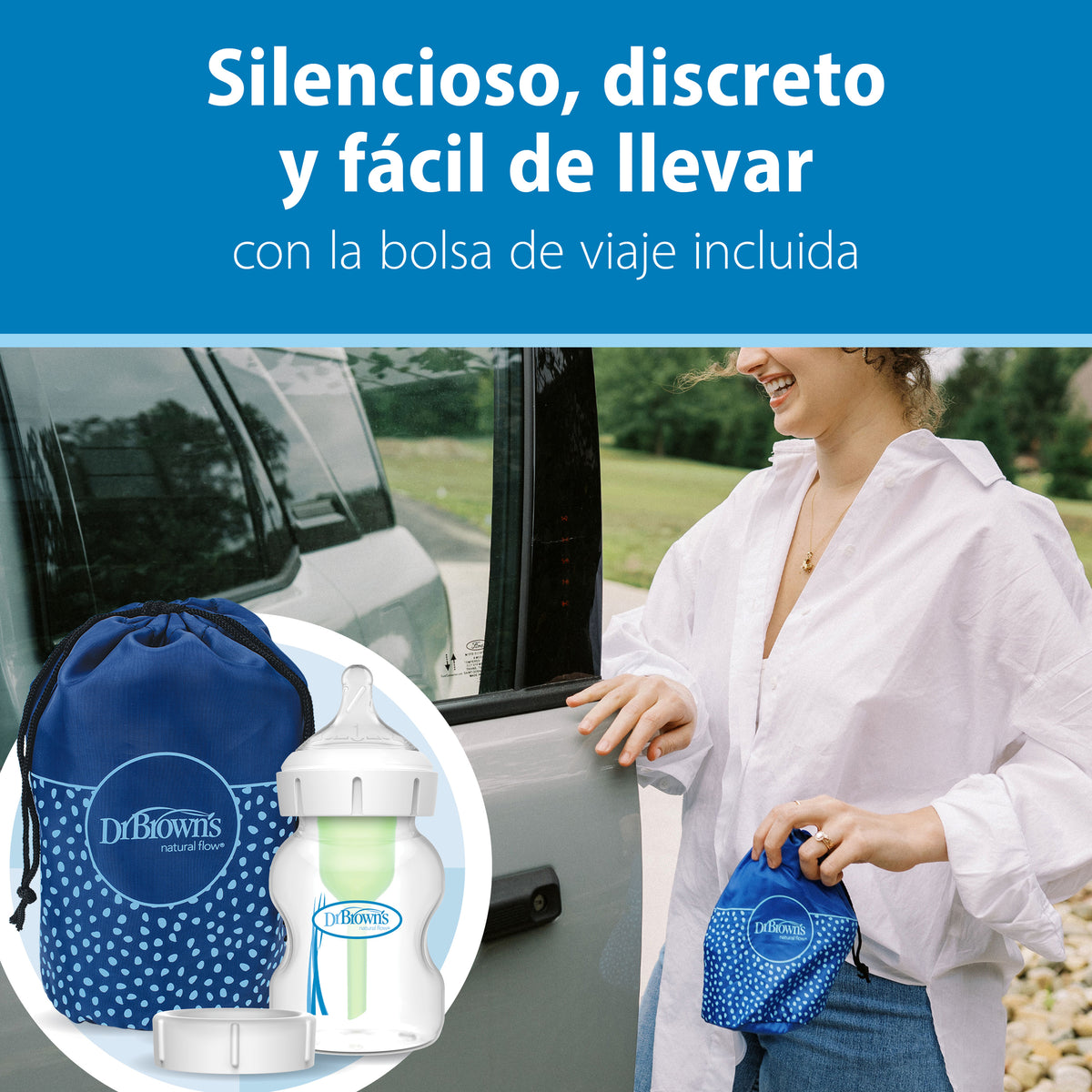 Pack Recolector De Leche Manual Dr. Brown's + Mamadera 150ml