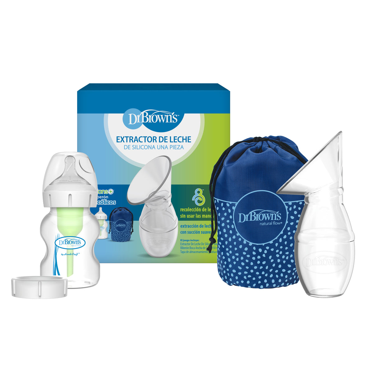Pack Recolector De Leche Manual Dr. Brown's + Mamadera 150ml