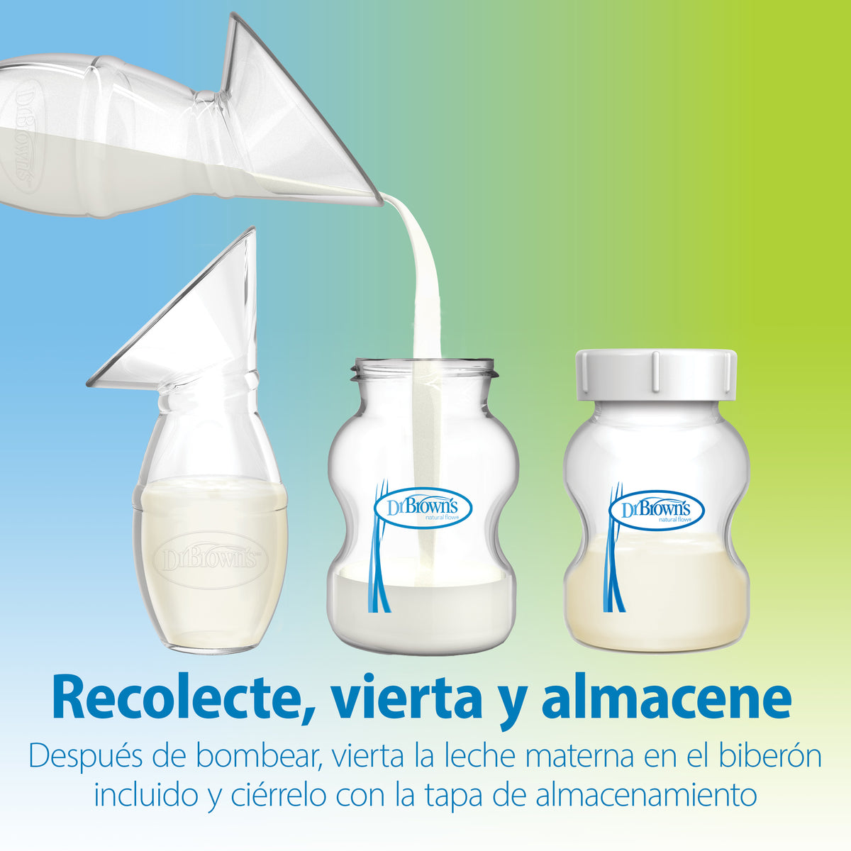Pack Recolector De Leche Manual Dr. Brown's + Mamadera 150ml