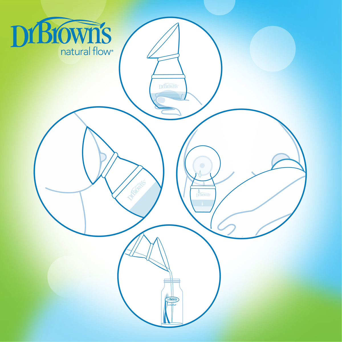 Pack Recolector De Leche Manual Dr. Brown's + Mamadera 150ml