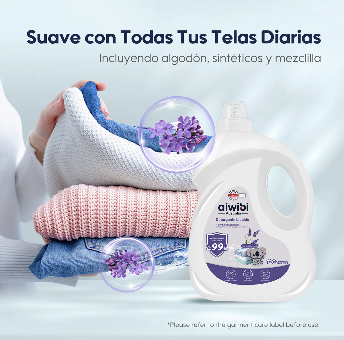 Detergente Ropa Aiwibi 3lts Lavanda