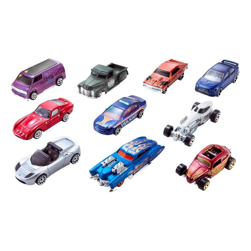 Set 10 Autos Coleccionables Vehículos Juguetes Hot Wheels Autos Multicolor