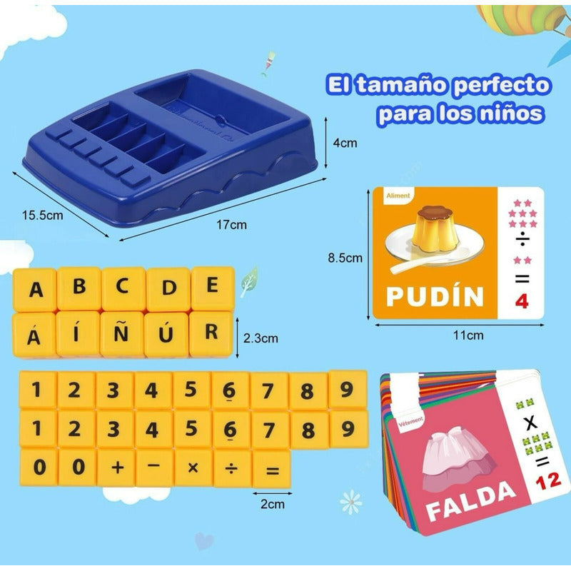 Juego Mesa Palabras Deletreo y matematica Niño