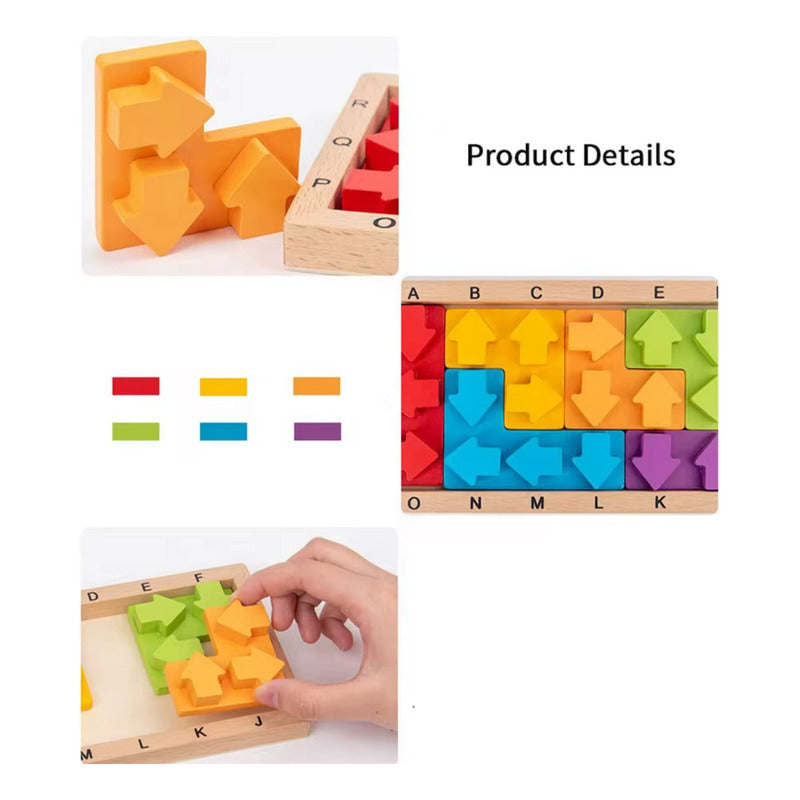 Juego Didáctico Patrones De Flechas Y Colores Para Niños Multicolor