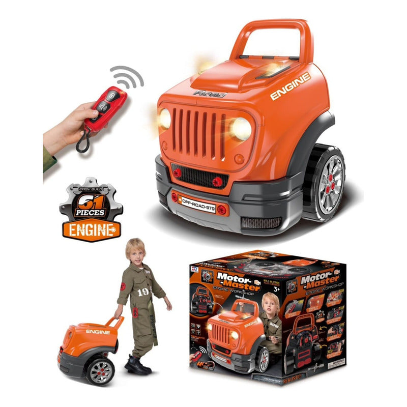 Juego De Mecánicos Jeep-autos Niños Armables