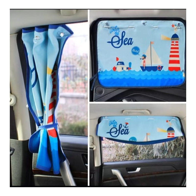 Parasol Cortina Para Auto Bebe Niños Ventosa Protección Uv
